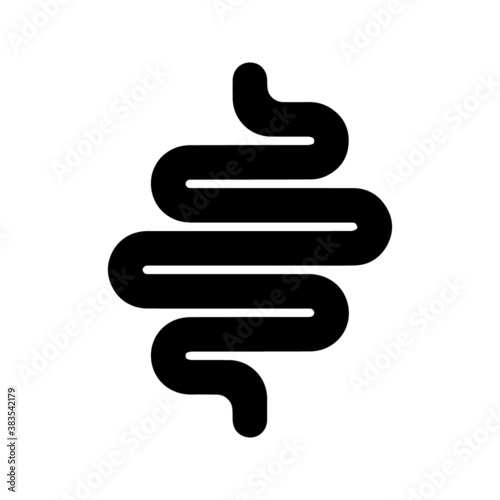 Gut constipation icon design,Intestines icon, symbol of digestion system flat style vector illustration