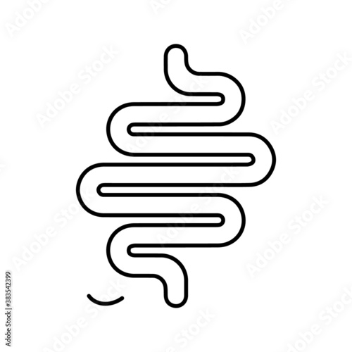 Gut constipation icon design,Intestines icon, symbol of digestion system flat style vector illustration