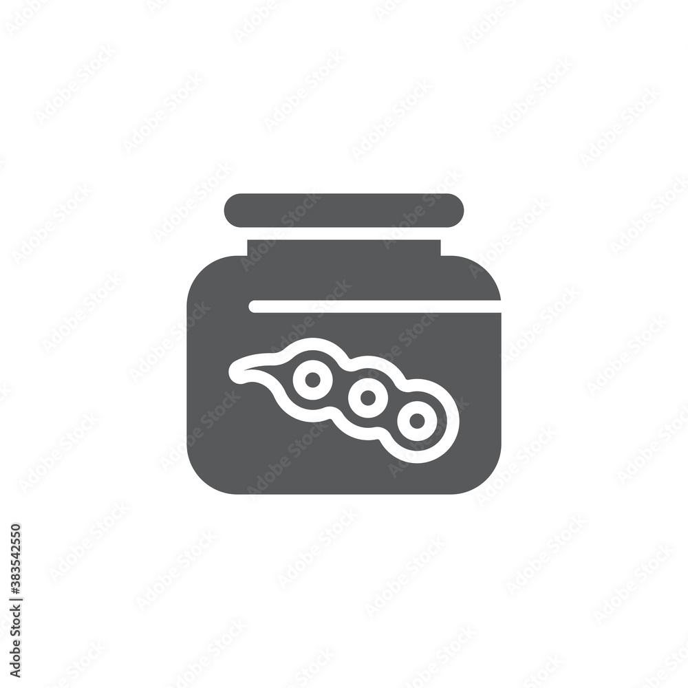 Peas jar vector icon symbol isolated on white background Peas jar vector icon symbol isolated on white background