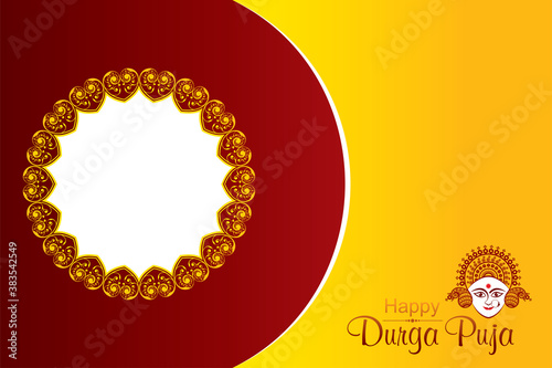 Navratri utsav greeting card which is celebrate in India