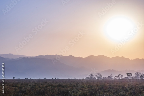 sunrise in the mountains