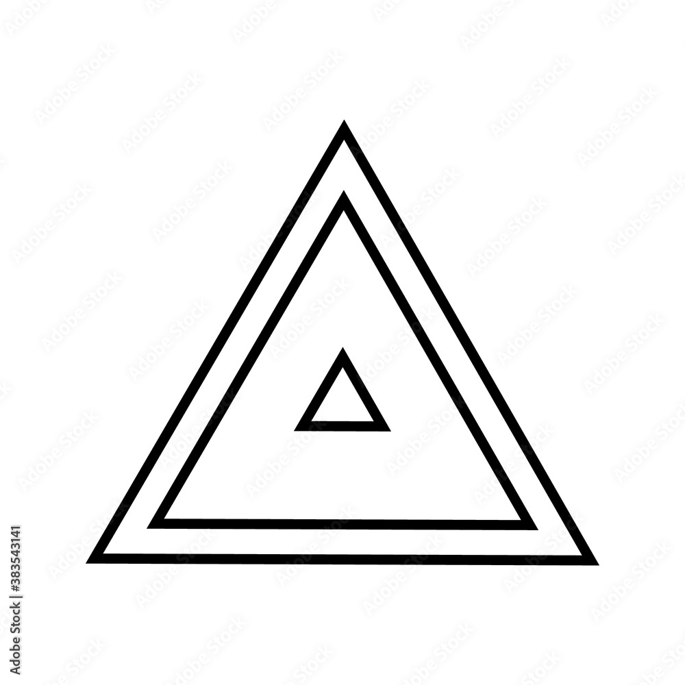 Triangle Icon Vector on white background Triangle Icon Vector on white background