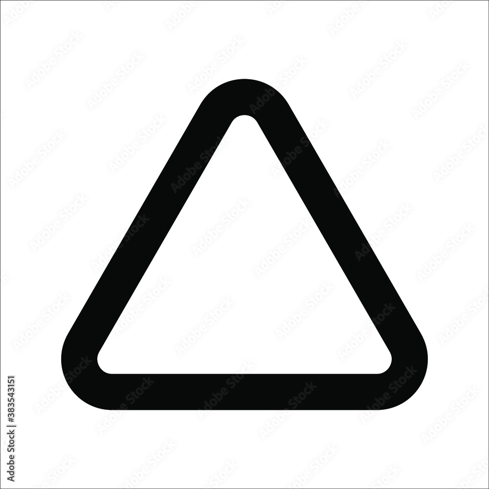 Triangle Icon Vector on white background Triangle Icon Vector on white background