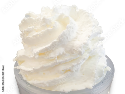入れ物に入った生クリーム