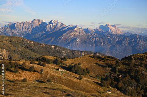 Landscape from the Mount Pizzoc in Italy