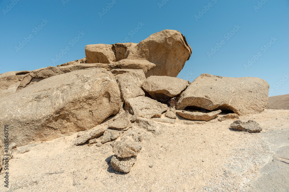 big rocks in desert