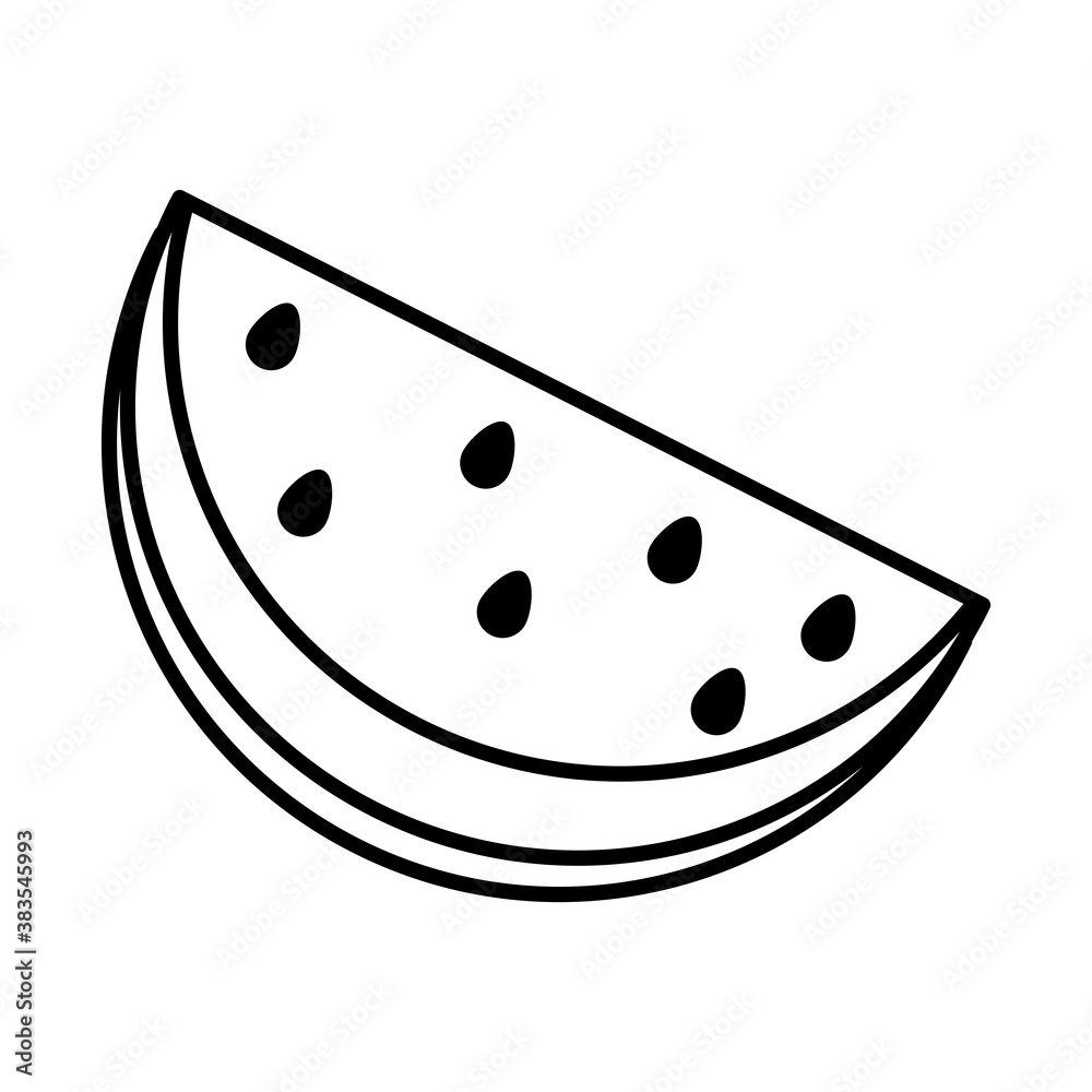 slice watermelon fruit pop art comic style, line icon slice watermelon fruit pop art comic style, line icon