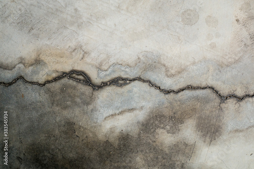 Fotografie Cracks on the garage floor.