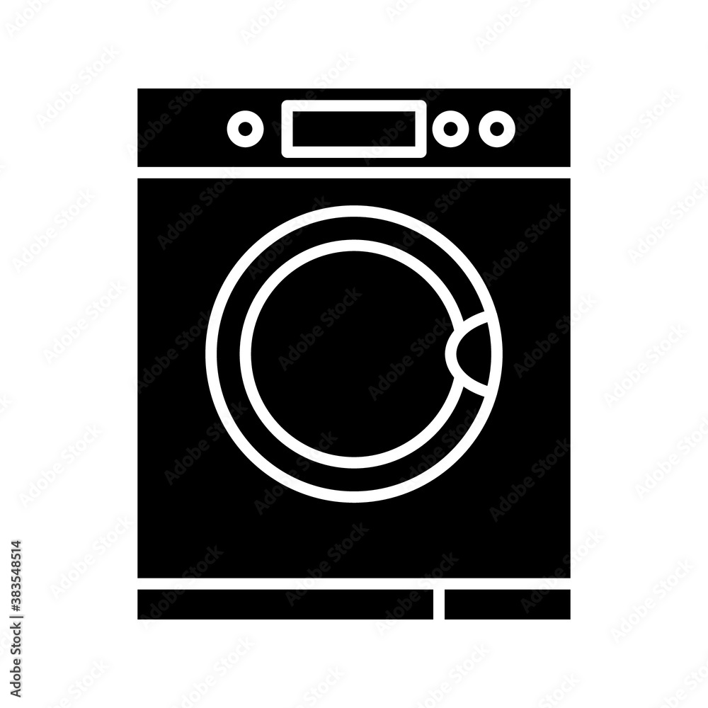 black thin line washing machine icon. concept of device for cleaning clothes with soap-powder. stroke flat style trend modern logotype graphic art design illustration isolated black thin line washing machine icon. concept of device for cleaning clothes with soap-powder. stroke flat style trend modern logotype graphic art design illustration isolated