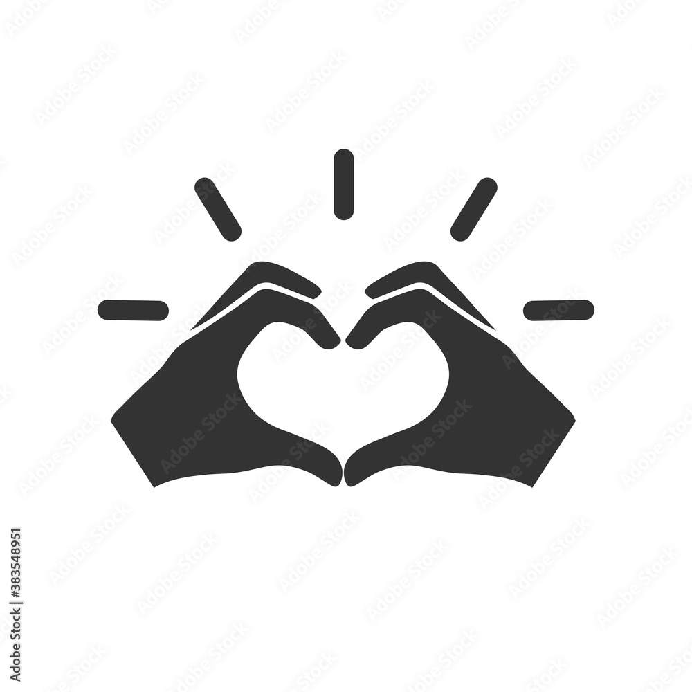 hands gesture making hearth icon vector images hands gesture making hearth icon vector images
