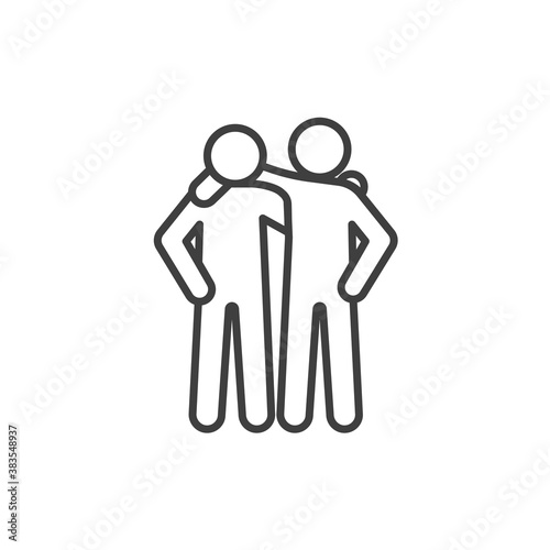 friends line icon vector images