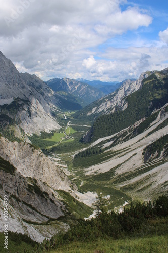 A typical mountain view in the Austrian Alps in summer