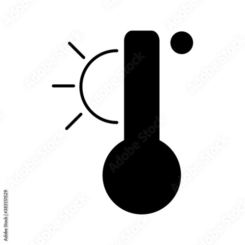 Termometer simple icon vector design on white background
