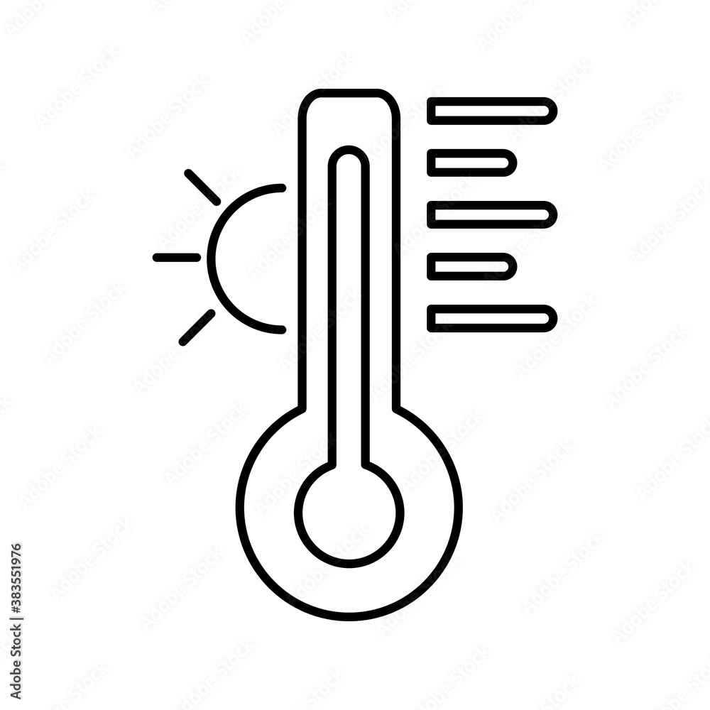 Termometer simple icon vector design on white background Termometer simple icon vector design on white background