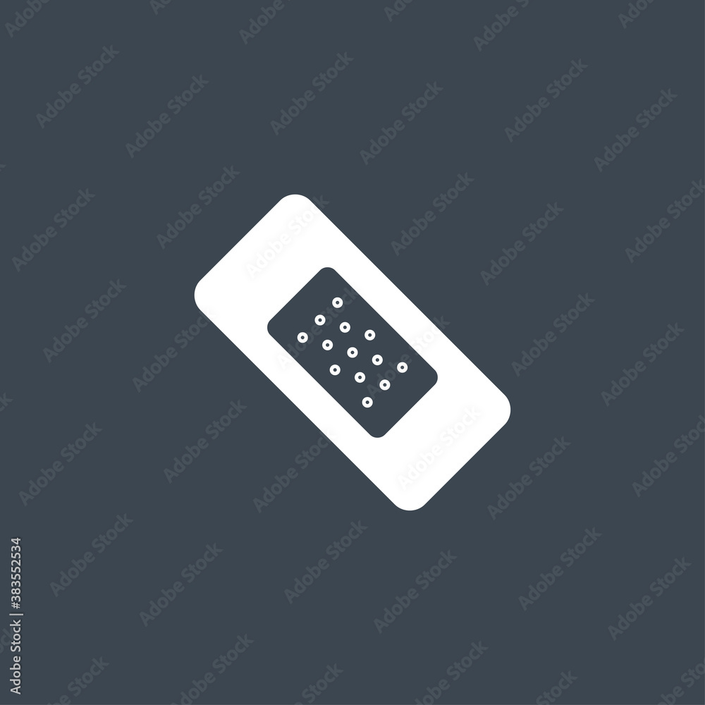 Bandage Plaster related vector glyph icon. Isolated on black background. Vector illustration. Bandage Plaster related vector glyph icon. Isolated on black background. Vector illustration.