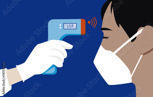 prise de température pour stopper la propagation du virus covid 19