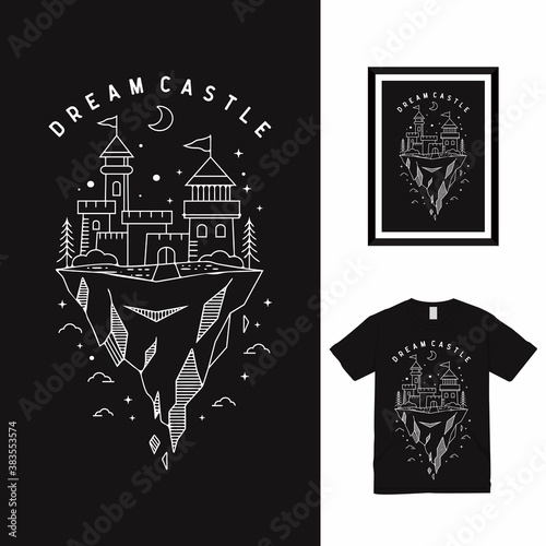 Dream Castle High Line Art T shirt Design