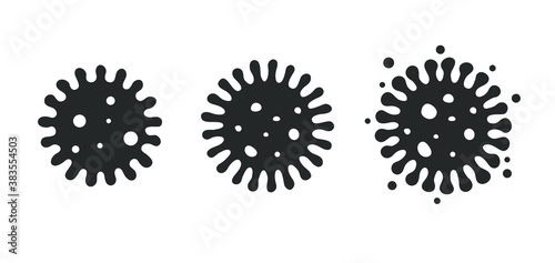 Vector coronavirus that develops strains to spread disease to sick people. isolate on white background.
