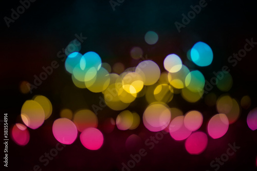 Multicolored bokeh. Defocus light background