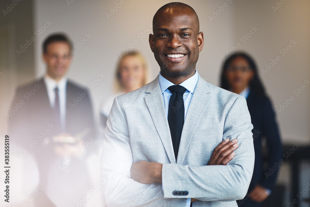 Young African businessman working in an office Young African businessman working in an office