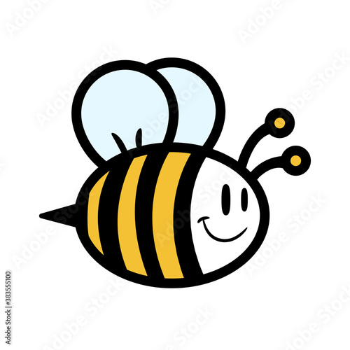 Simple and beautiful bee design For decorating honey products