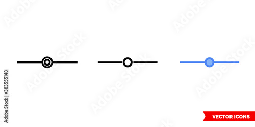 Commit git icon of 3 types color, black and white, outline. Isolated vector sign symbol.