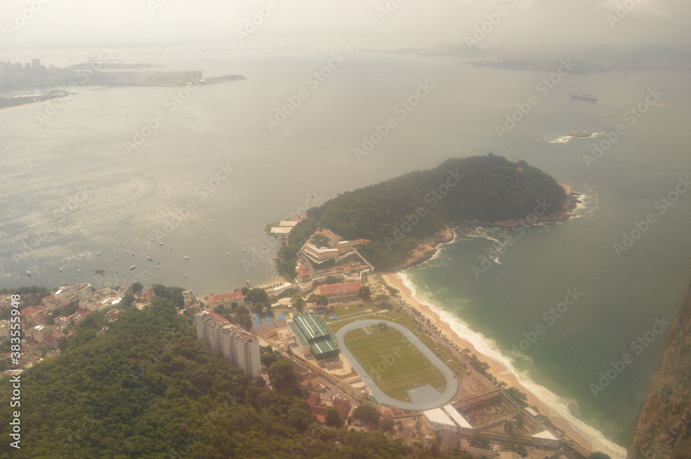 Obraz premium The beautiful Sugar Loaf Mountain and scenery around Rio de Janeiro in Brazil