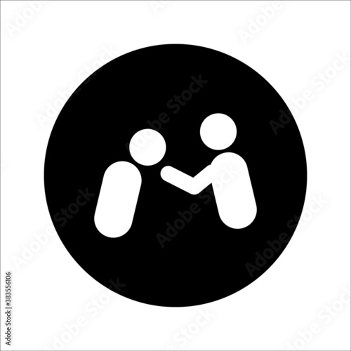 Social bullying icon. Harassment, social abuse and violence. vector illustration on white background