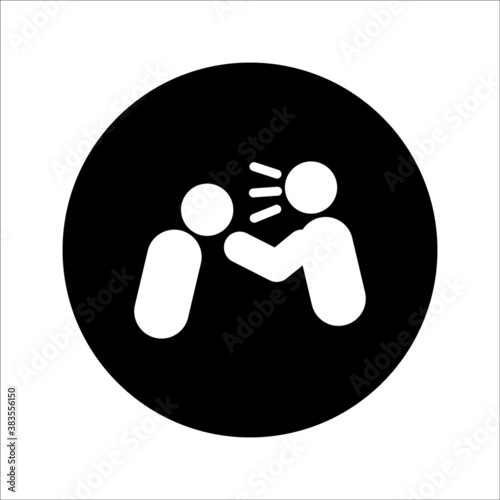 Social bullying icon. Harassment, social abuse and violence. vector illustration on white background
