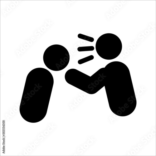 Social bullying icon. Harassment, social abuse and violence. vector illustration on white background