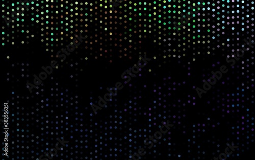 Dark Multicolor  Rainbow vector background with bubbles.