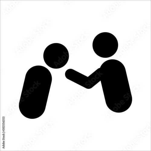 Social bullying icon. Harassment, social abuse and violence. vector illustration on white background