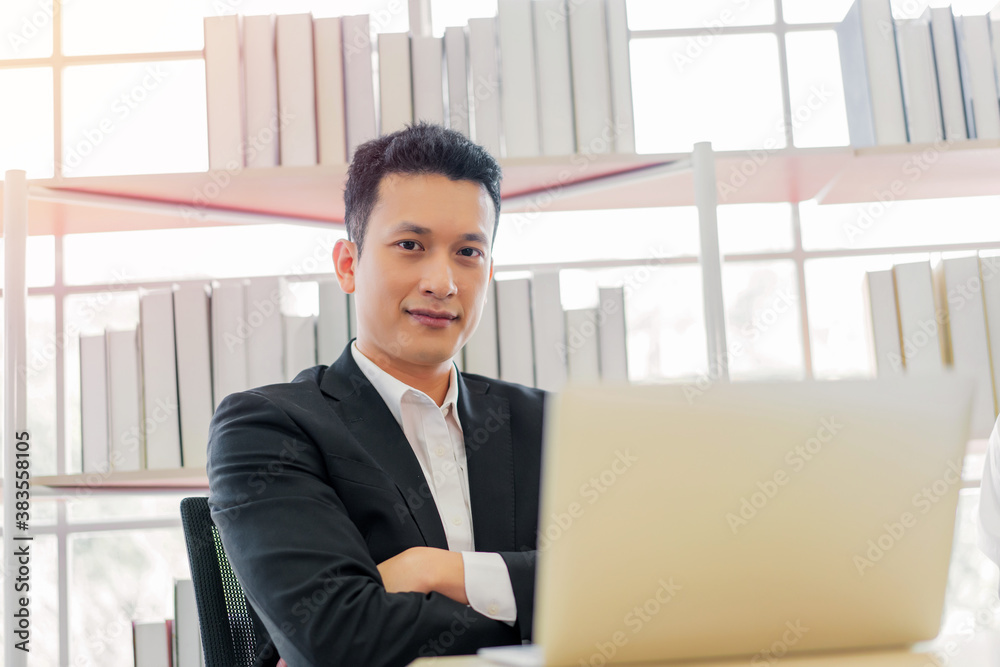 business man work from home working on tablet computer, Lifestyle businessman work at home concept. business man work from home working on tablet computer, Lifestyle businessman work at home concept.