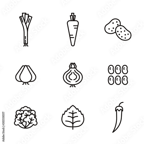 Vegetable Vector Icon Set