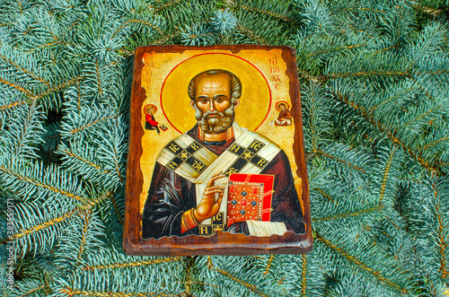 Obraz na płótnie UKRAINE, ODESSA REGION, VILLAGE PETRODOLINSKOE – JUNE, 30, 2019: Icon of St