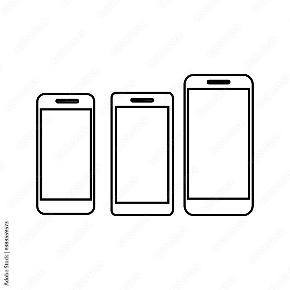 Mobile phone with blank screen Mobile phone with blank screen
