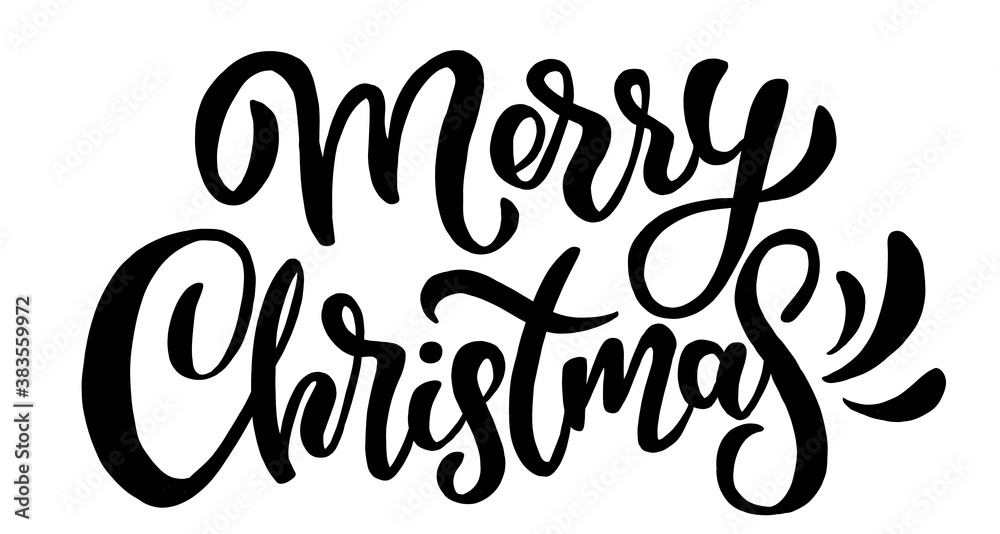 New Year and Christmas, festive lettering