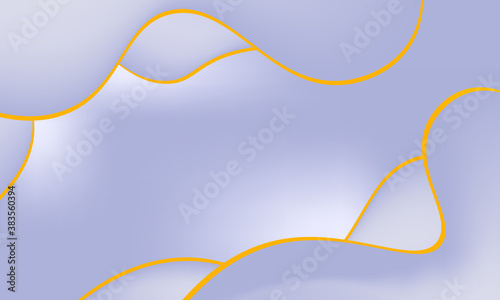 Gray background with abstract gray wave shape with gold stripes.