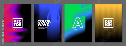 Abstract vector gradient design creative covers package