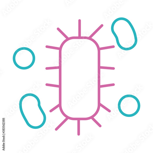 bacterias icon image, line style
