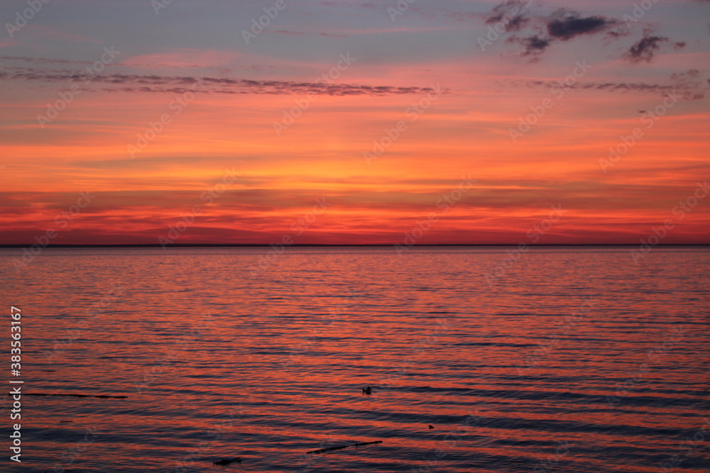 sunset over the sea