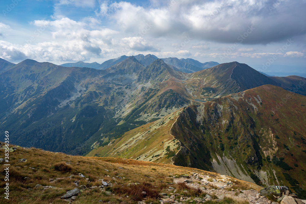Ridge trail to Hruby vrch. Western Tatras.