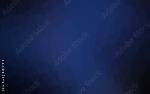 Dark BLUE vector triangle mosaic template.