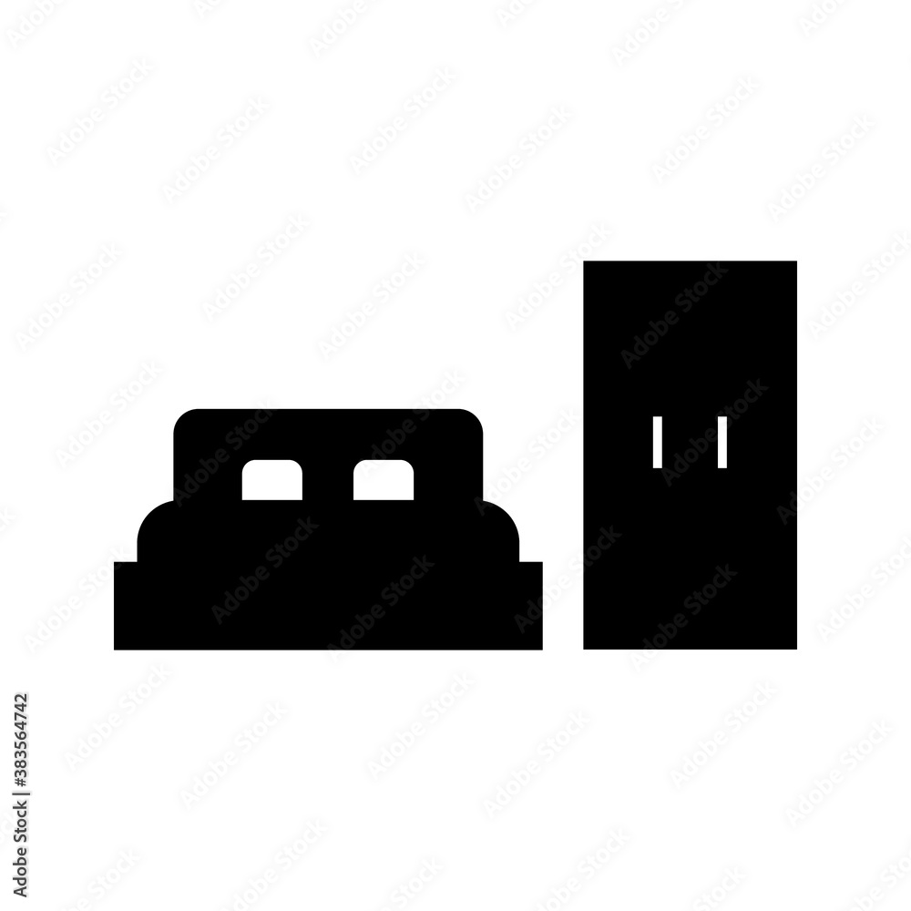 bedroom thin line icon, hotel and sleep, bed sign, vector graphics, A alinear pattern on A on white background bedroom thin line icon, hotel and sleep, bed sign, vector graphics, A alinear pattern on A on white background
