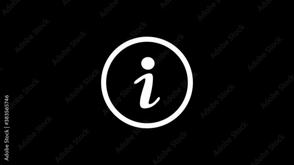 Info sign - Information animated cartoon sign. Alpha channel, 4K Info sign - Information animated cartoon sign. Alpha channel, 4K