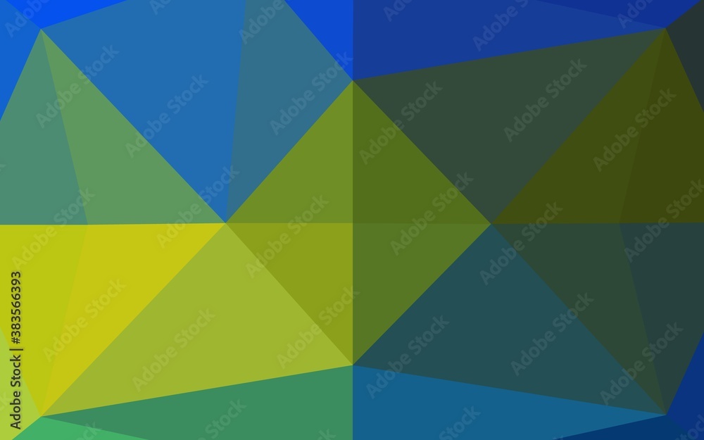 Dark Blue, Yellow vector low poly texture.