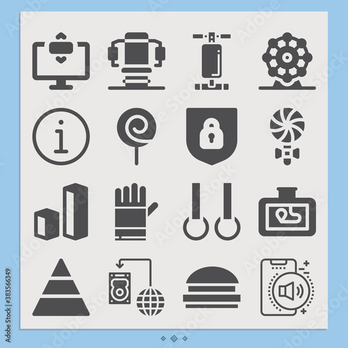 Simple set of thames related filled icons.