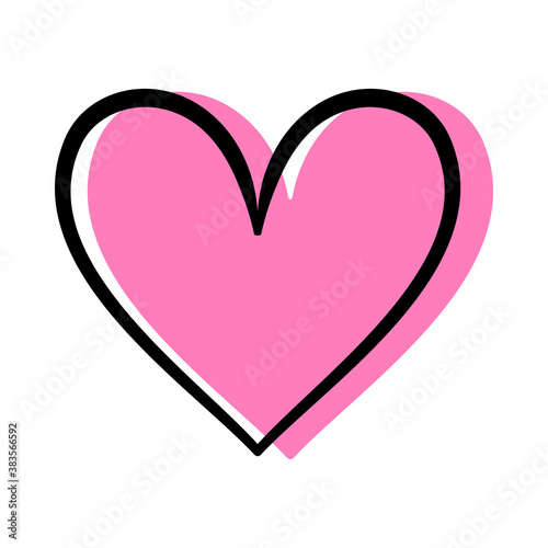 Love heart shape in vector