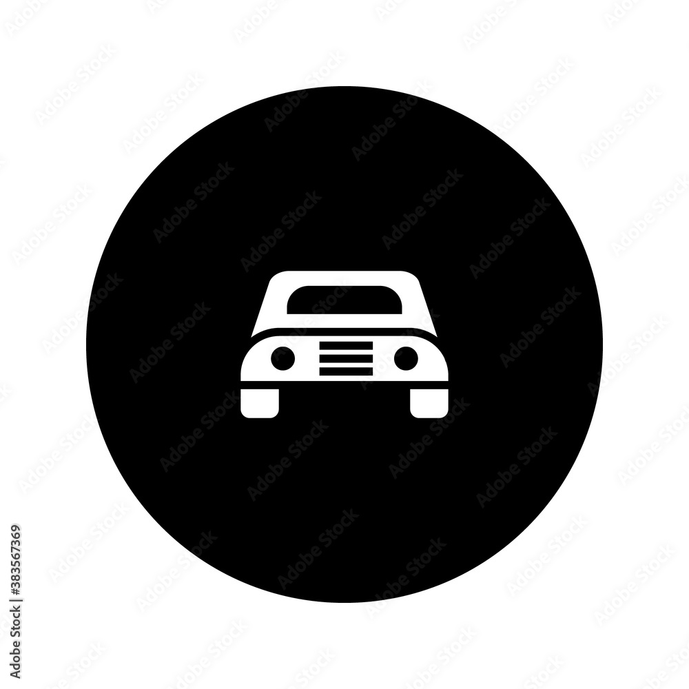 Car icon in simple style. editable. Vector illustration on white background Car icon in simple style. editable. Vector illustration on white background