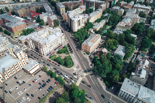 Aerial Townscape of Saint Petersburg City. Petrogradsky District